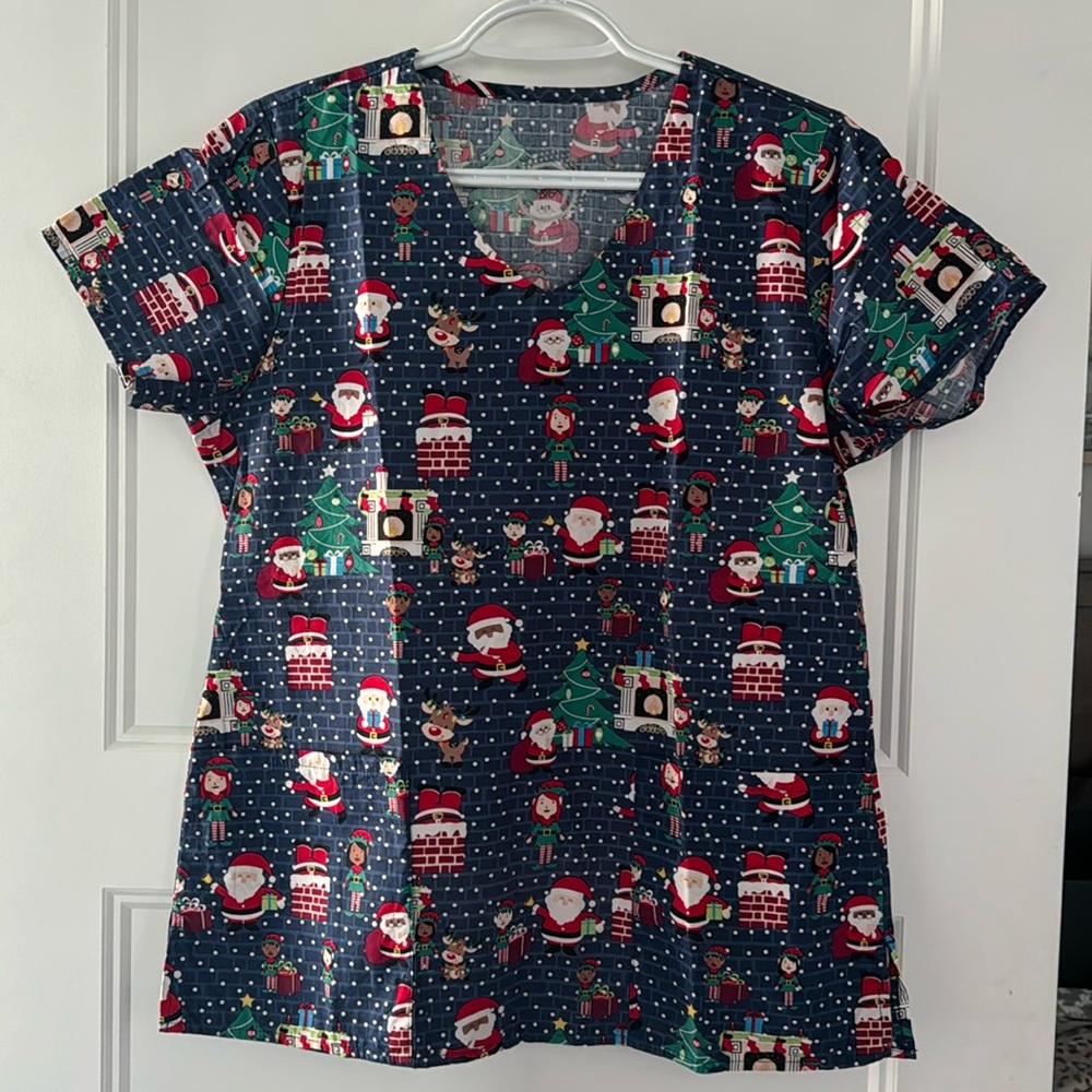 Christmas Scrub Top